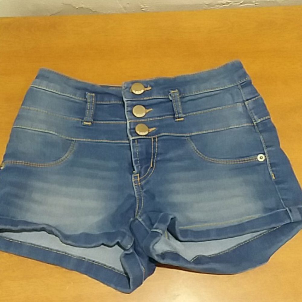 High rise jean shorts